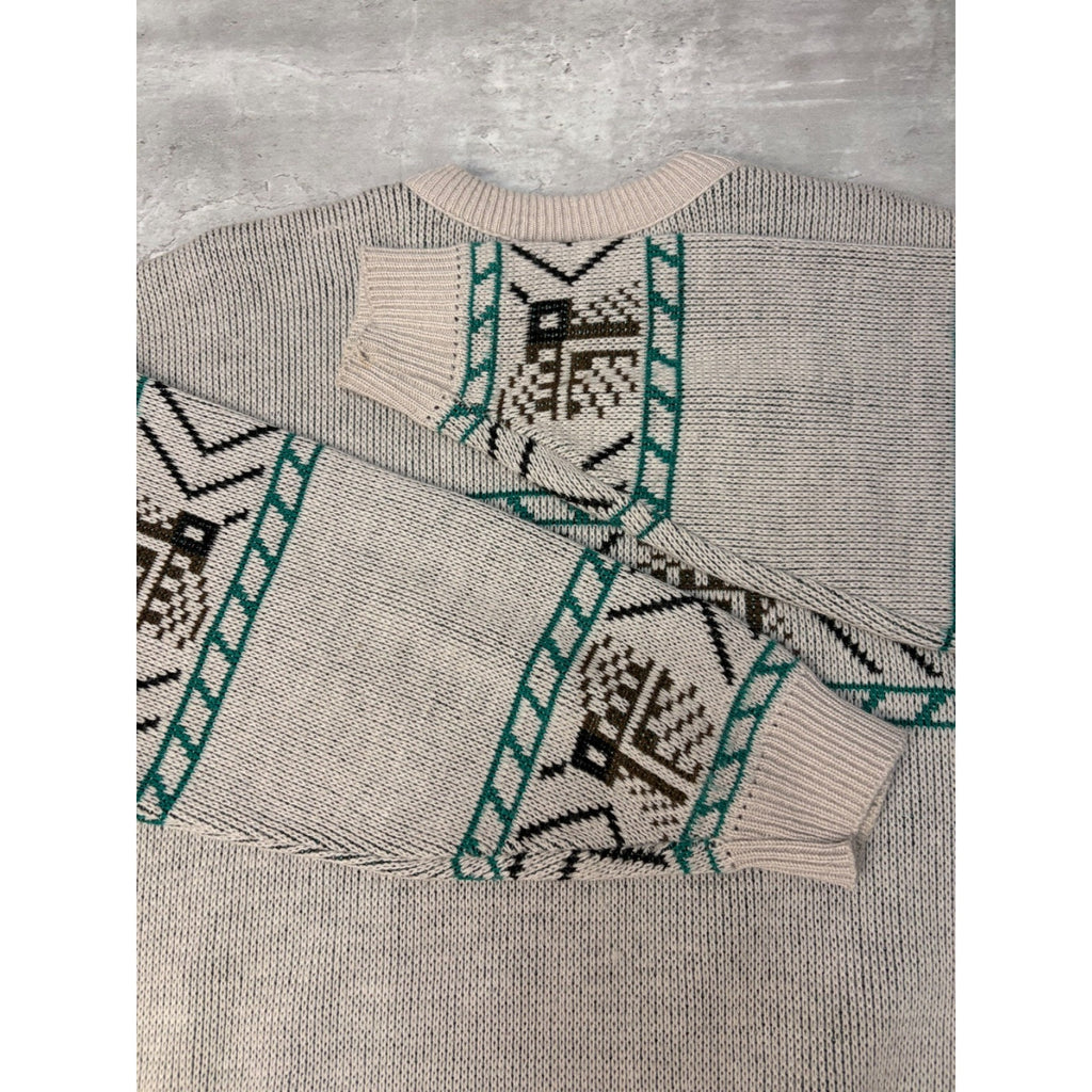 Vintage 80s/90s Sears Abstract Pattern Knit Sweater Size Medium
