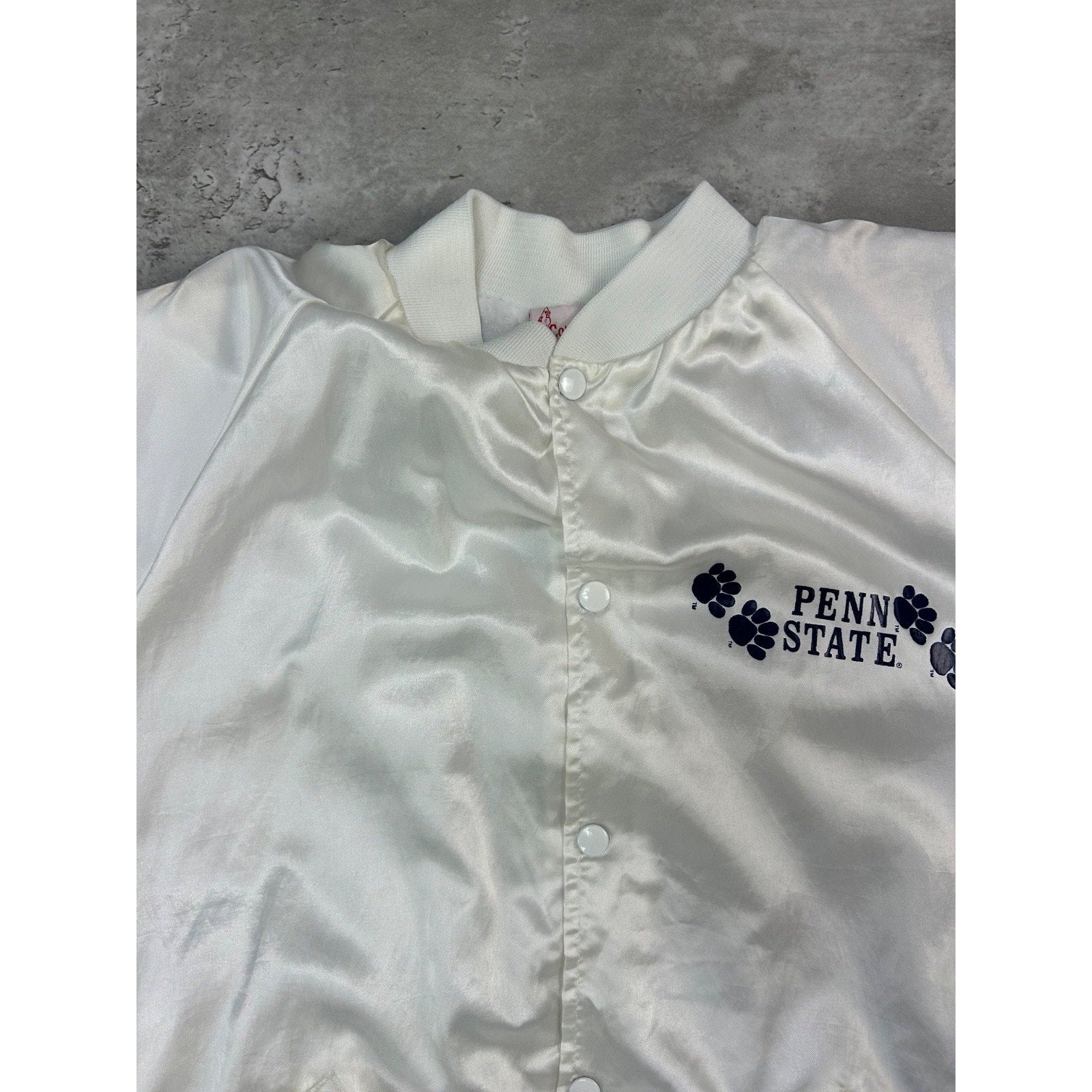 Vintage 80s/90s Penn State Nittany Lions NCAA Satin Bomber Jacket Size 2XL