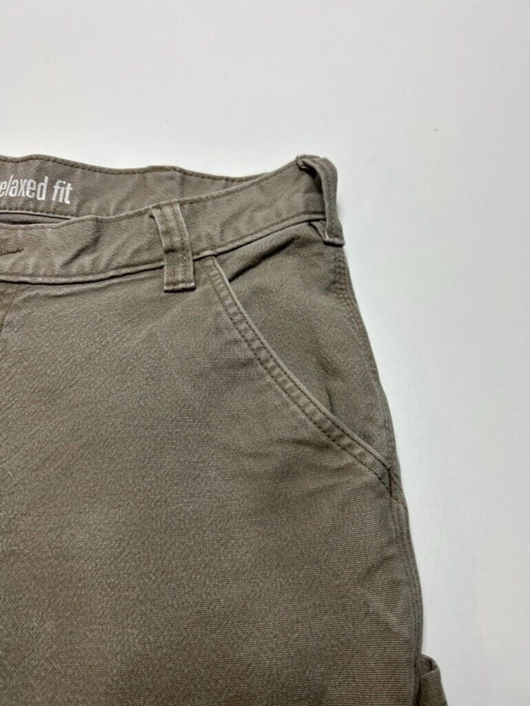 Carhartt Relaxed Fit Canvas Workwear Carpenter Pants Size 33W Tan