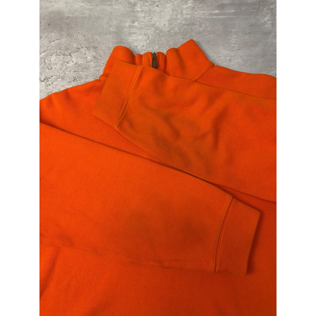 Vintage Polo Ralph Lauren Embroidered Pony 1/4 Zip Mockneck Sweatshirt Sz Large