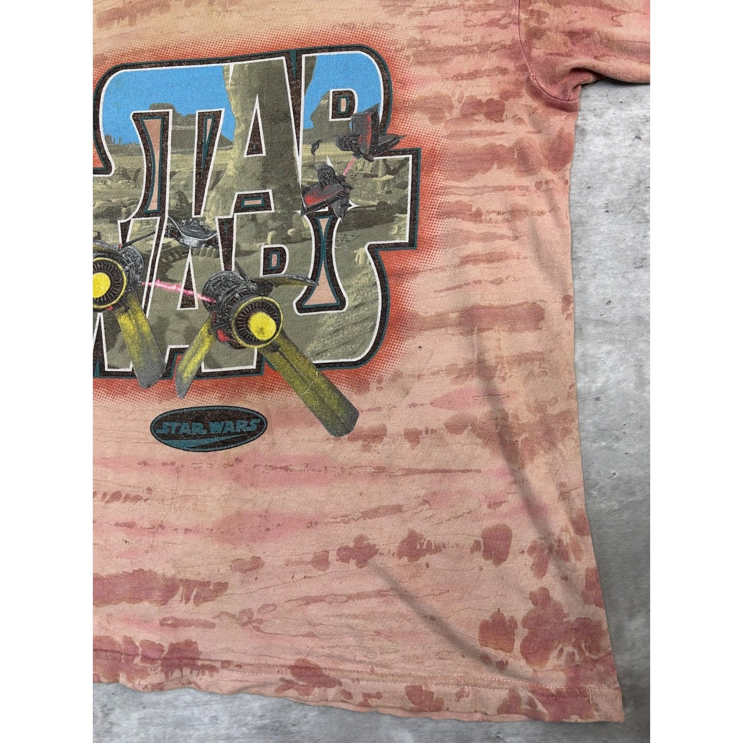 Vintage 1999 Star Wars The Phantom Menace Pod Racing Movie Promo T-Shirt YOUTH L