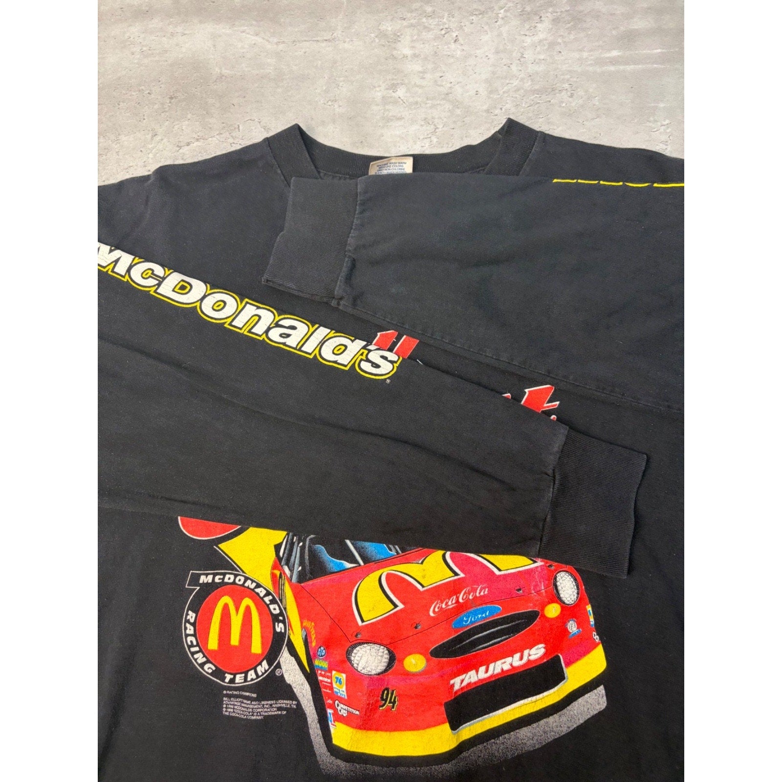 Vintage 1999 Bill Elliott #94 Nascar Racing Graphic Long Sleeve T-Shirt Sz Large