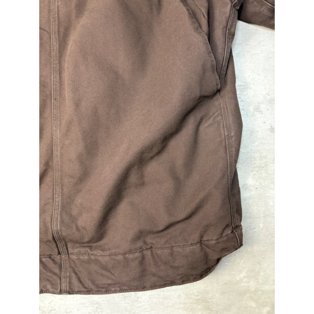 Carhartt Relaxed Fit Fleece Lined Hooded Chore Style Workwear Jacket Size XL