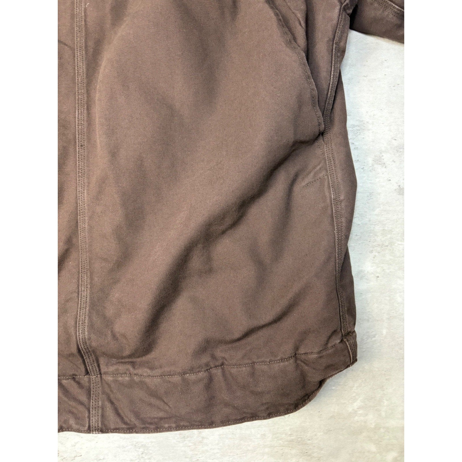 Carhartt Relaxed Fit Fleece Lined Hooded Chore Style Workwear Jacket Size XL