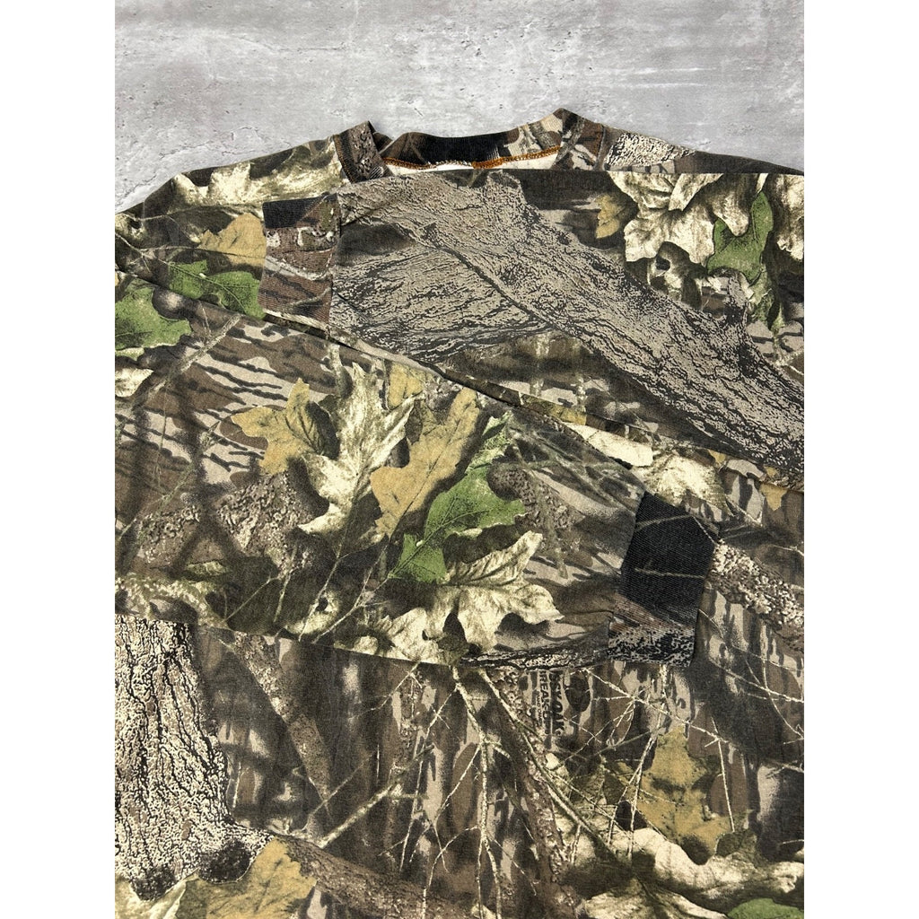 Vintage Mossy Oak Tree Camo Hunting Long Sleeve T-Shirt Size Large