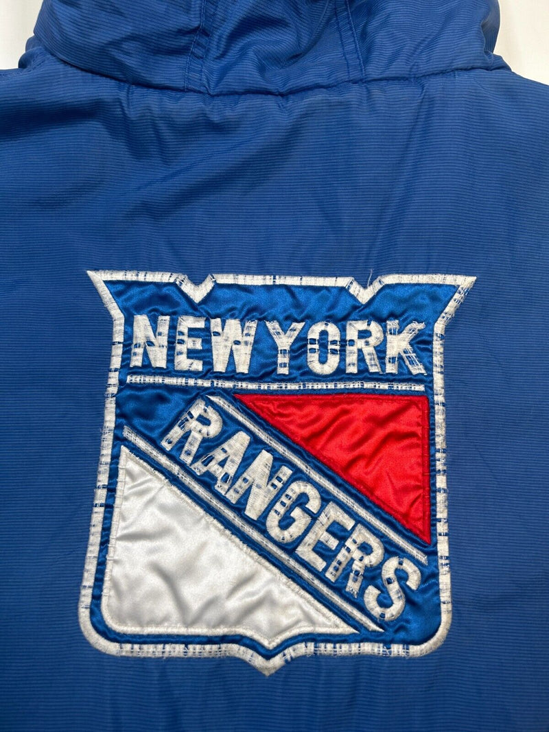 Vintage New York Rangers NHL Starter 1/2 Zip Insulated Jacket Size 2XL