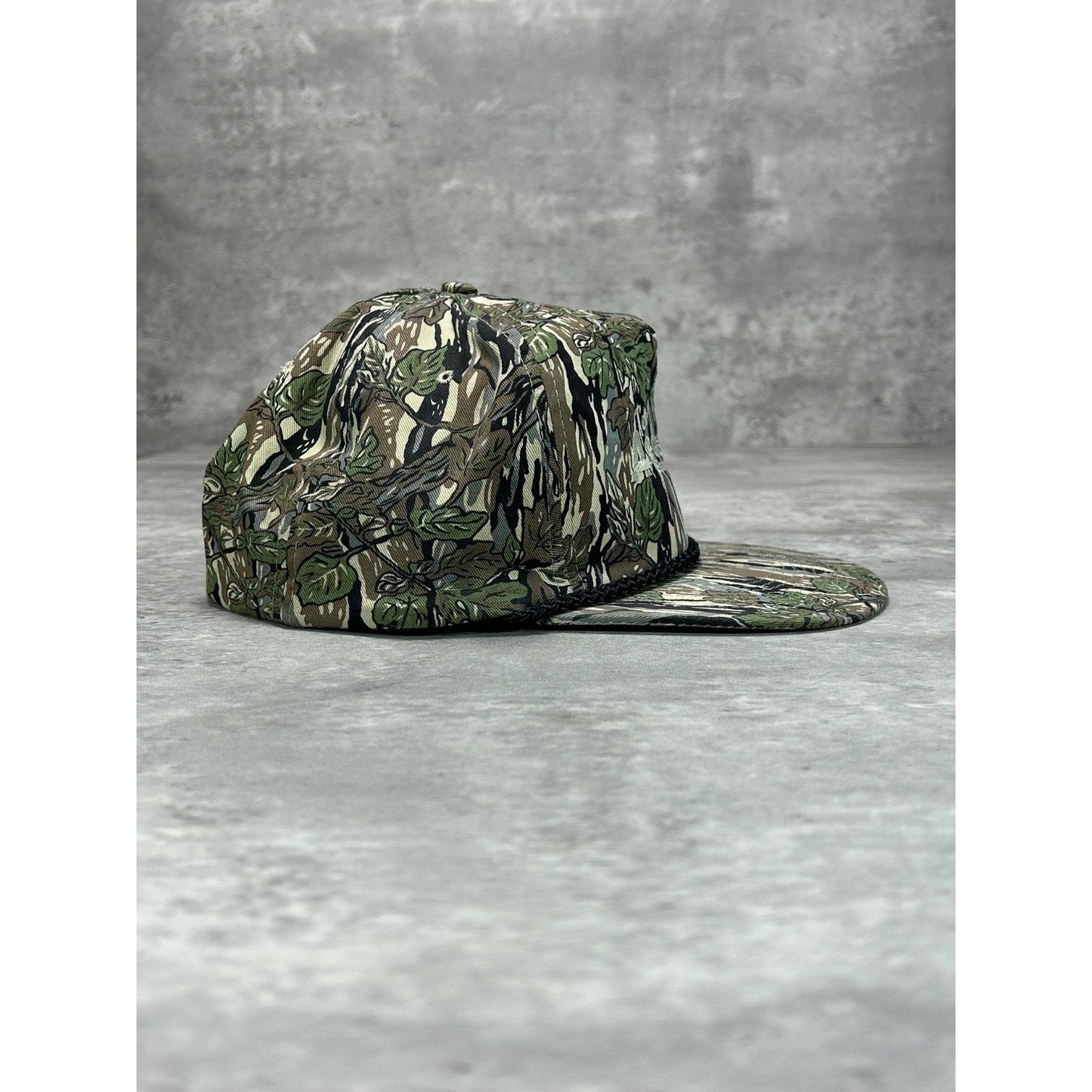 Vintage 90s Team Aggregate Embroidered Spellout Tree Camo Snapback Hat OSFA
