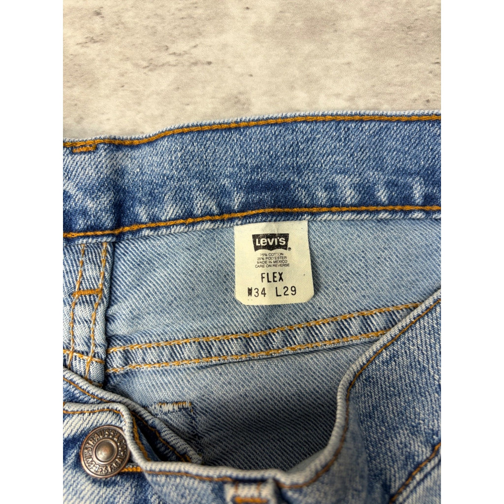 Vintage Levis Flex Brown Tab Light Wash Denim Pants Size 34