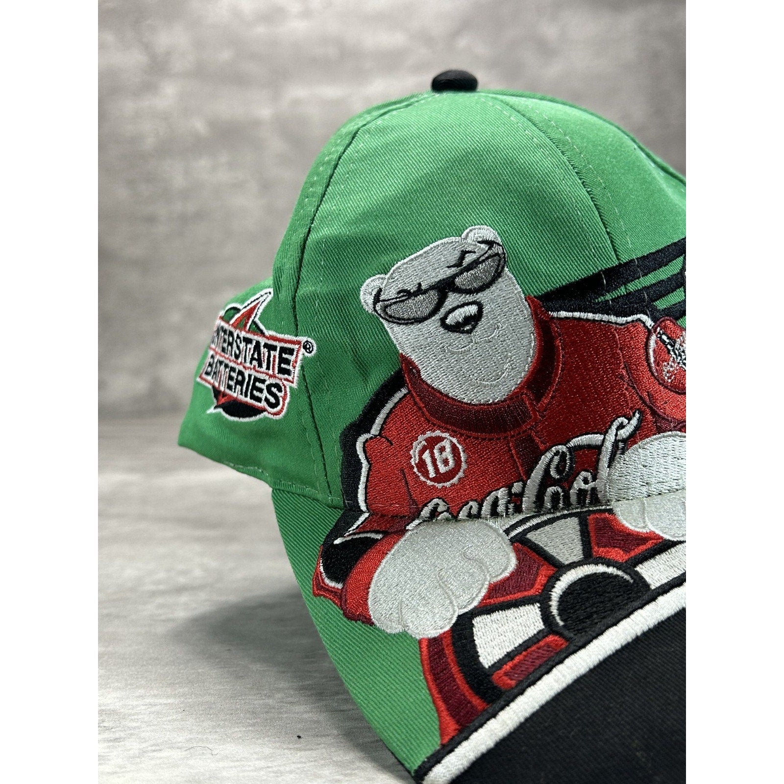 Vintage 90s Bobby Labonte #18 Nascar Interstate Racing Snapback Hat OSFA