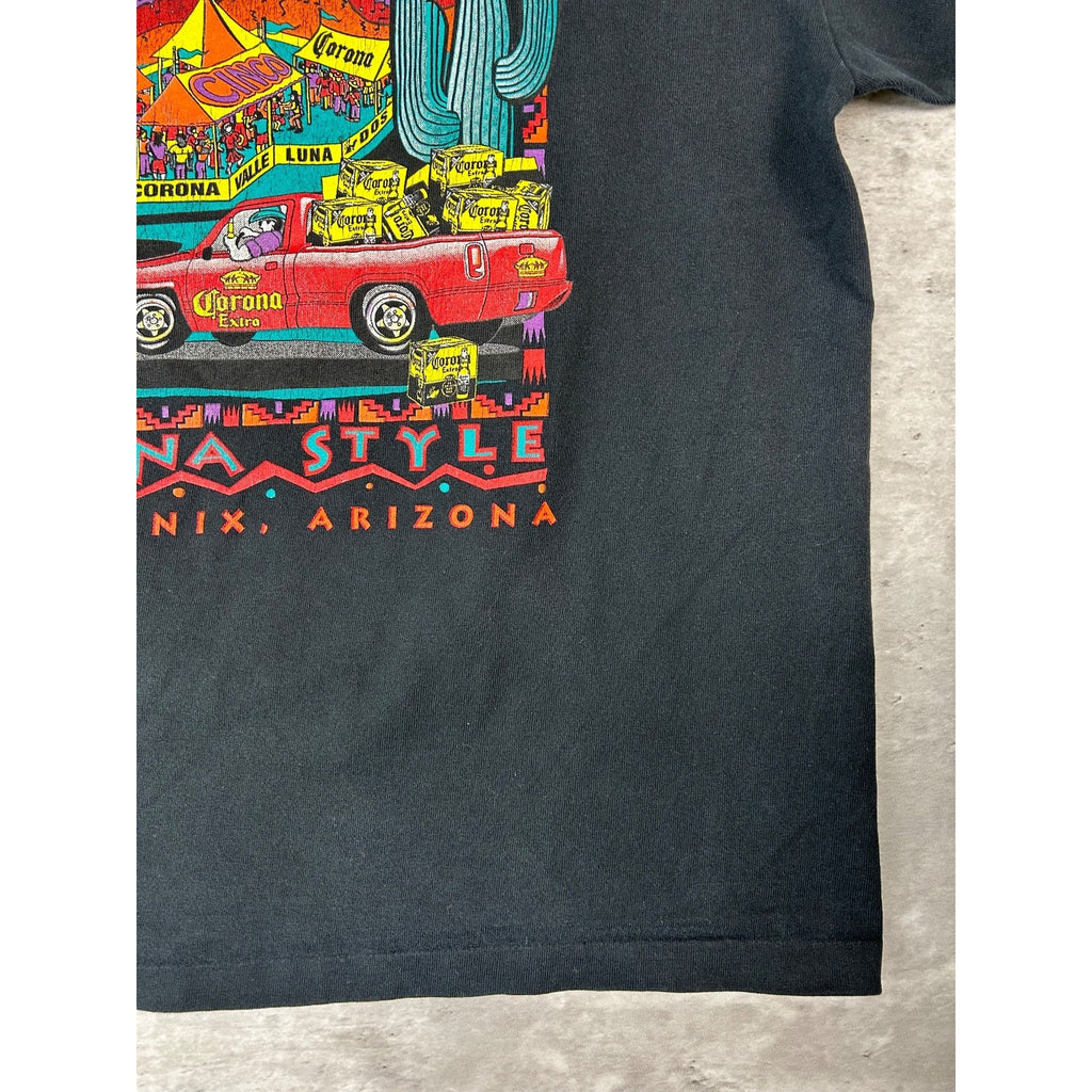 Vintage 90s Cinco De Mayo Arizan 1/4 Graphic Destination T-Shirt Size Large