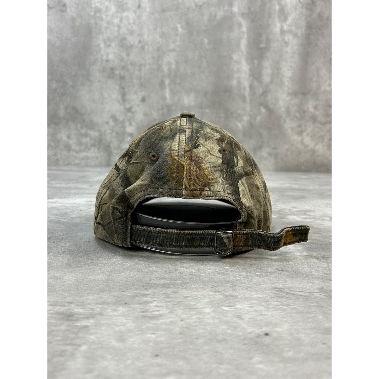 Vintage Budweiser Embroidered Spellout Tree Camo Hunting Strapback Hat OSFA