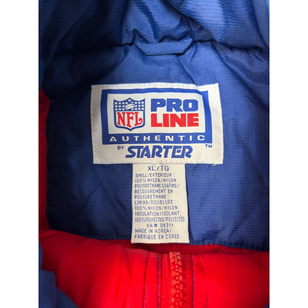 Vintage 90s New England Patriots NFL Starter 1/2 Zip Pullover Jacket Size XL