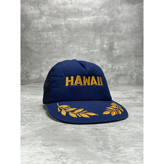 Vintage Hawaii Embroidered Scrambled Eggs Destination Trucker Hat OSFA