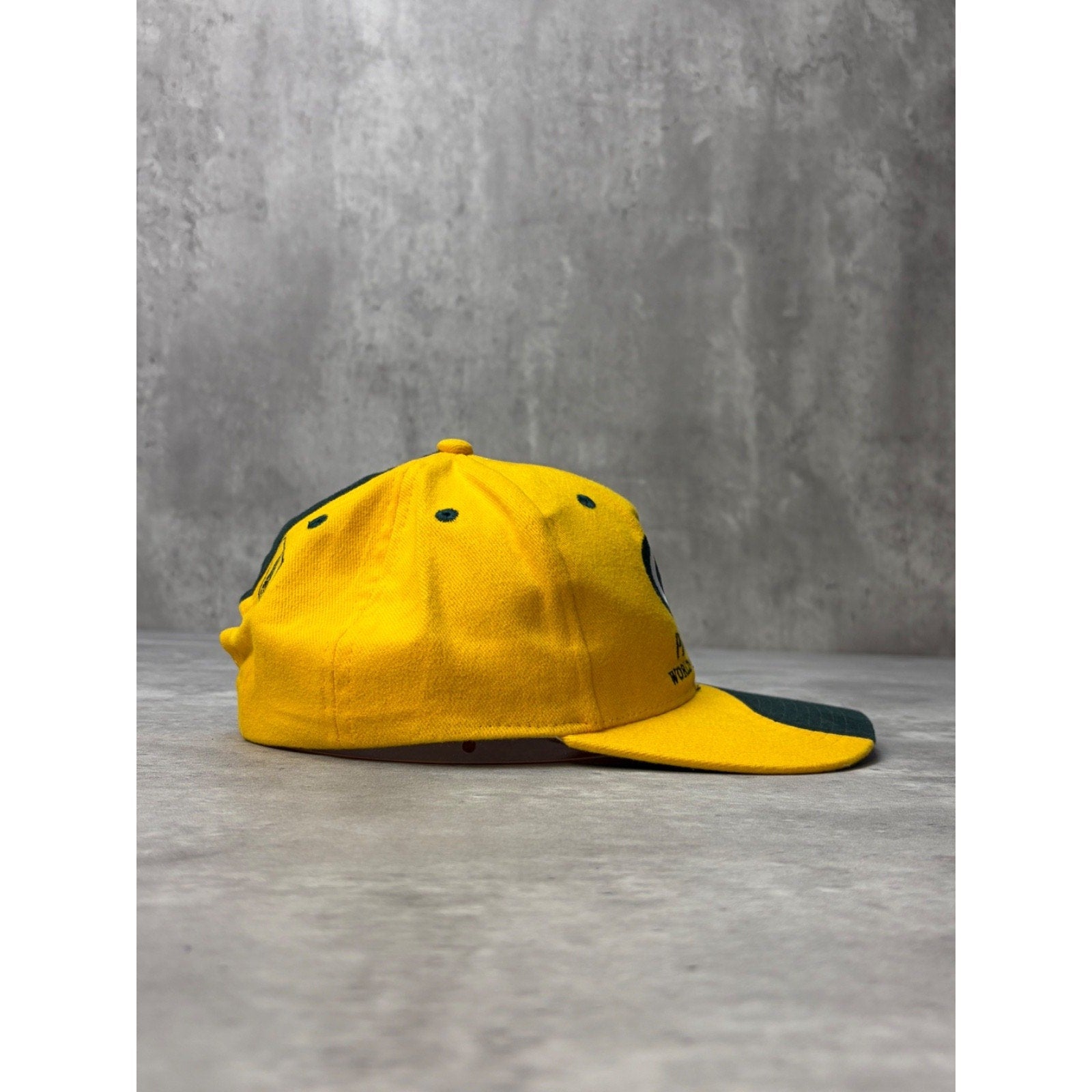 Vintage Green Bay Packers NFL World Champions Split Snapback Hat OSFA
