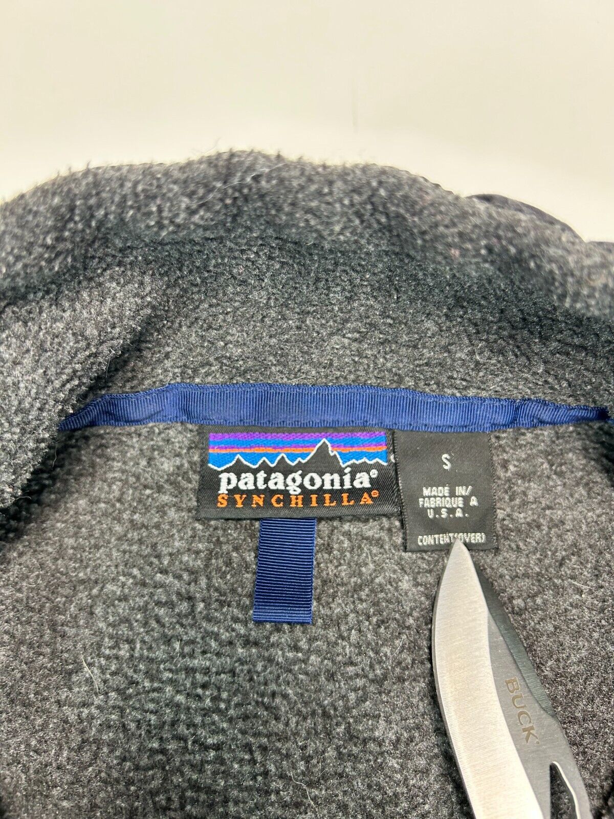 Vintage 90s Patagonia Synchilla Full Zip Fleece Sweatshirt Size Small Gray