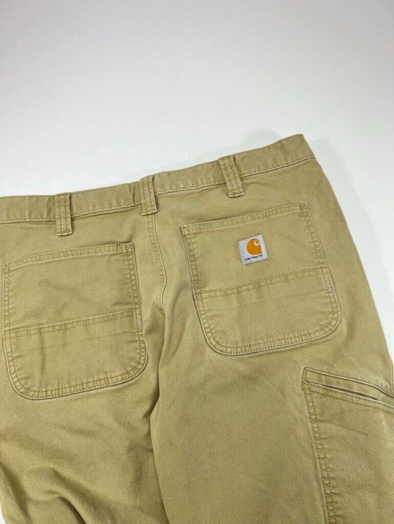 Carhartt Canvas Workwear Relaxed Fit Pants Size 34 Beige