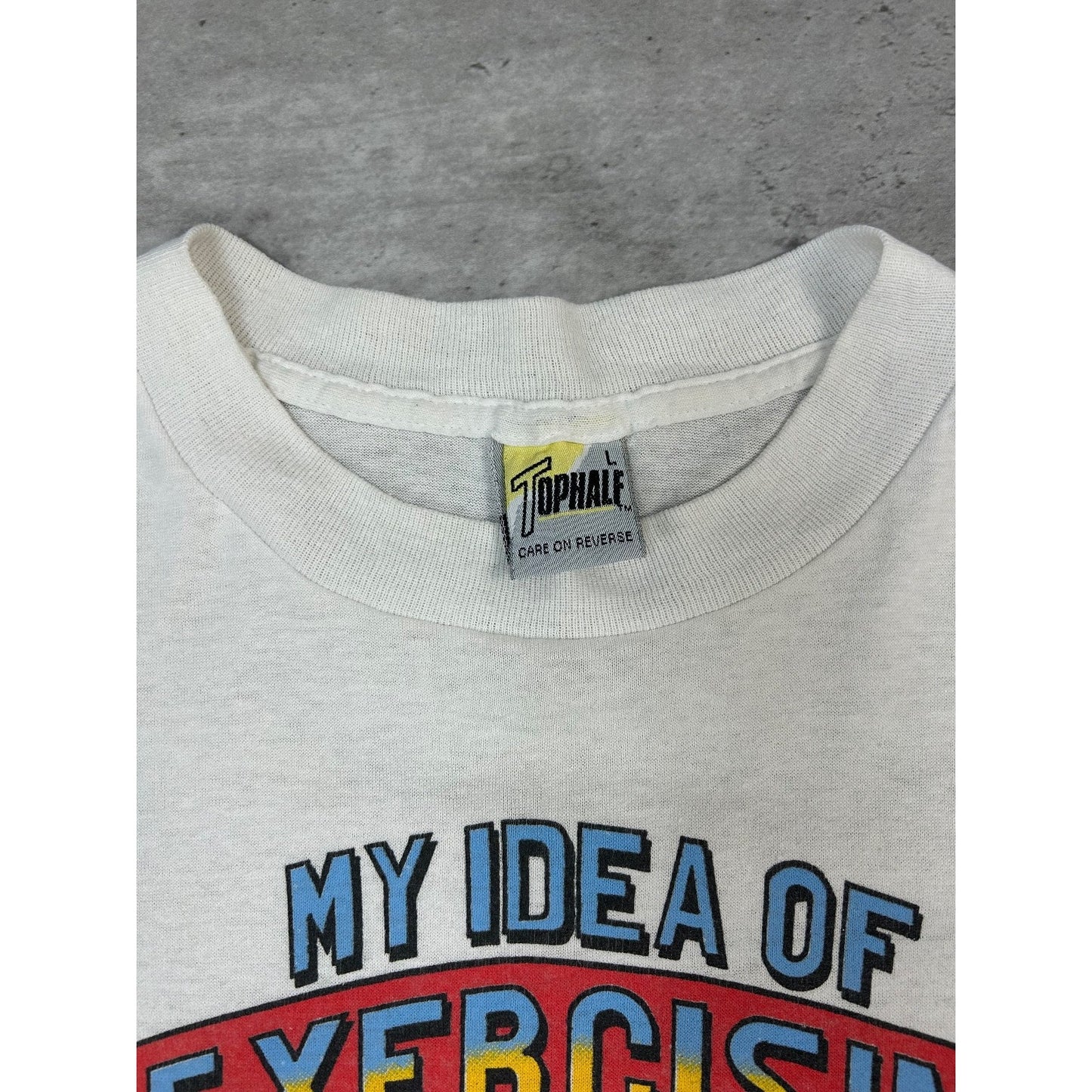 Vintage 1988 Alf My Idea Of Exercise Cartoon Character Graphic T-Shirt Sz Large