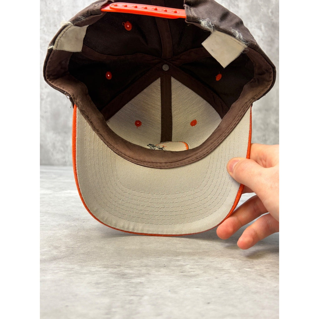 Vintage 90s Cleveland Browns NFL Embroidered Logo Football Snapback Hat OSFA