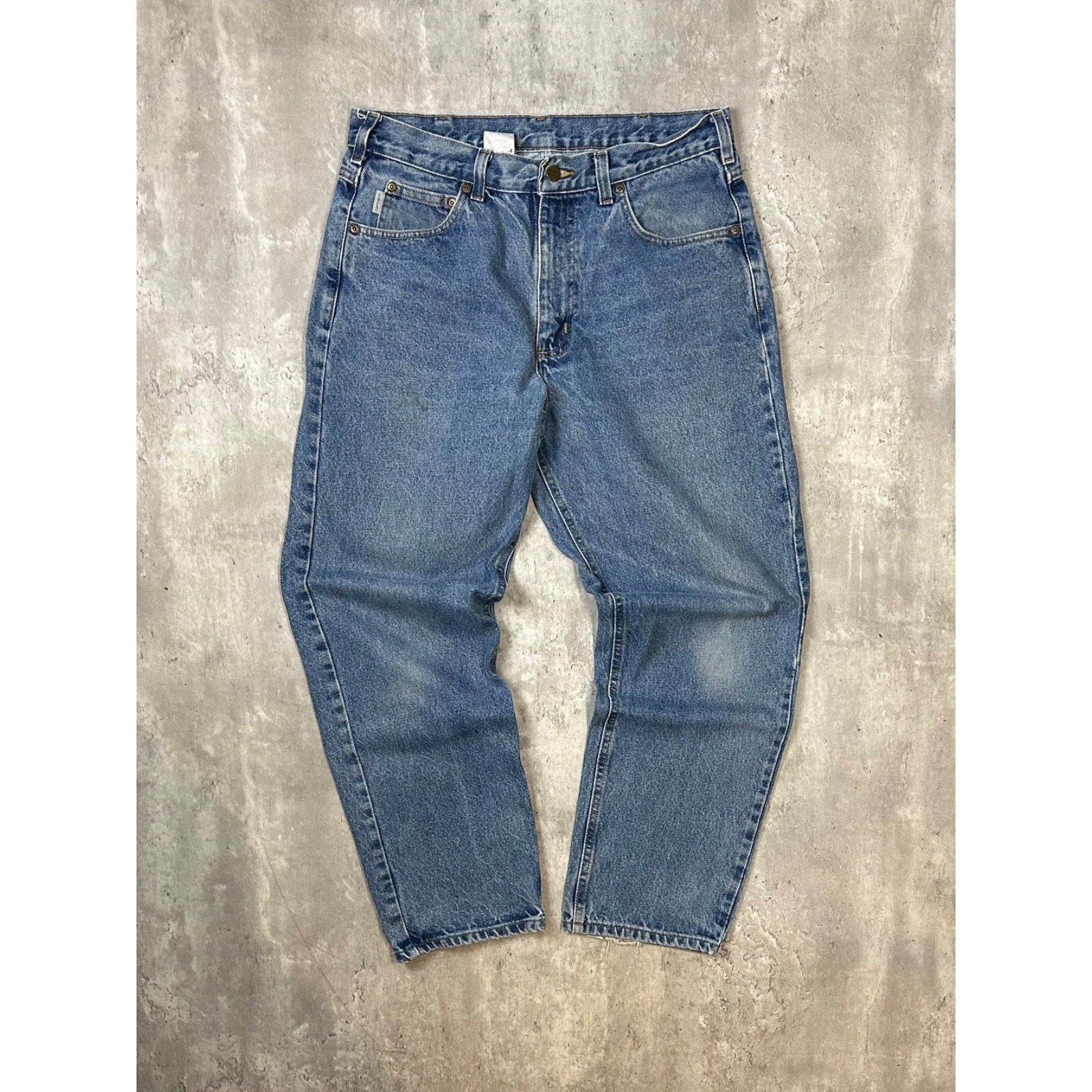 Vintage Carhartt Medium Wash Denim Workwear Pants Size 33