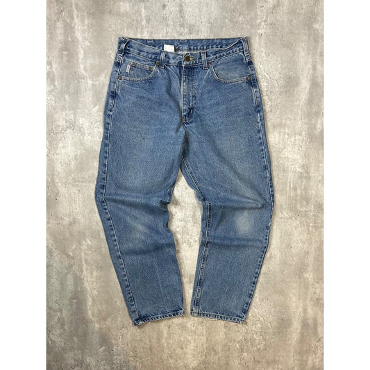 Vintage Carhartt Medium Wash Denim Workwear Pants Size 33