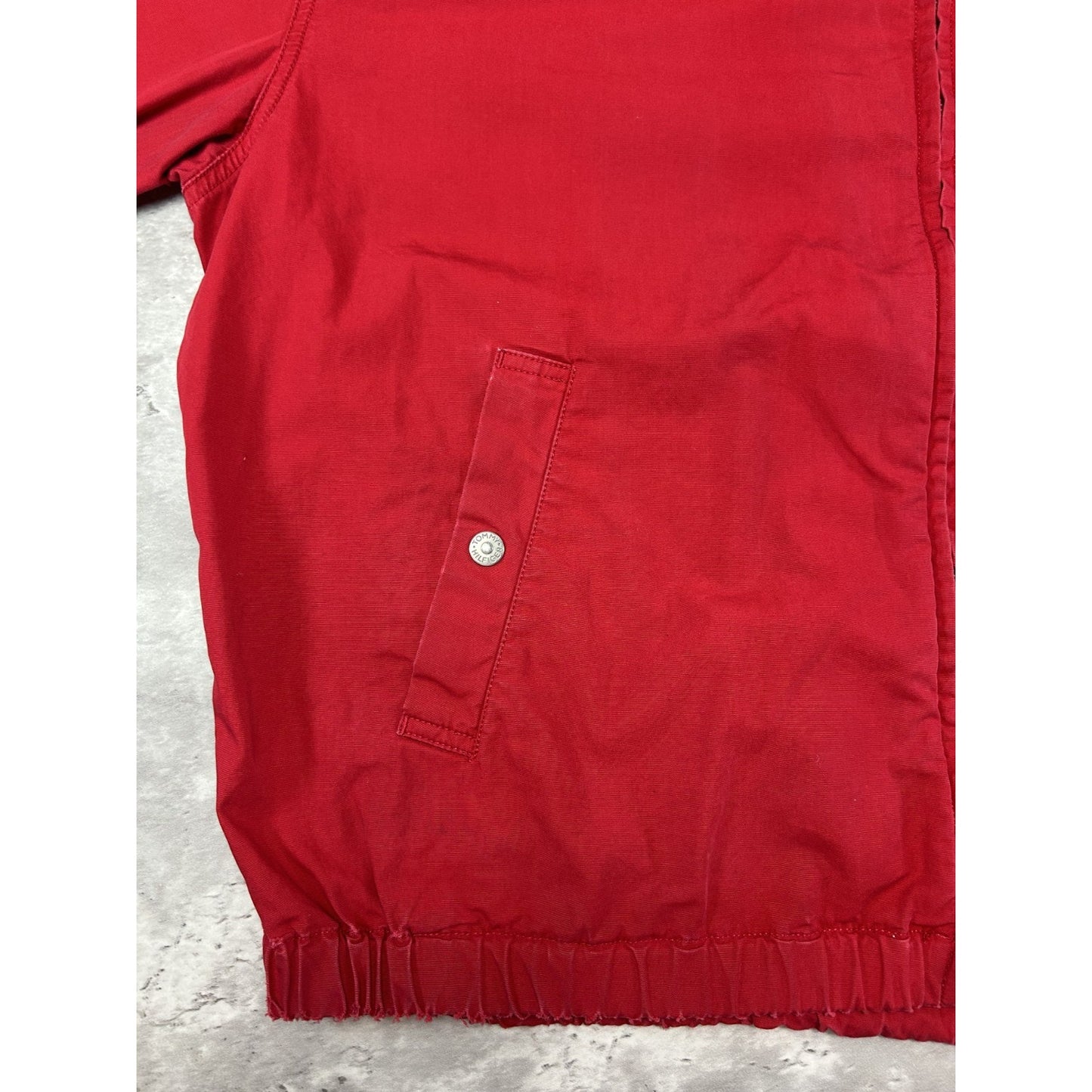 Vintage 90s Tommy Hilfiger Embroidered Crest Full Zip Harrington Jacket Size XL