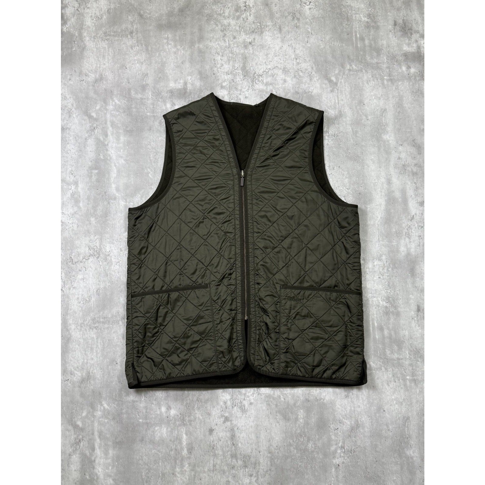 Vintage Barbour Polarquilt Quilted Reversible Vest Size XL