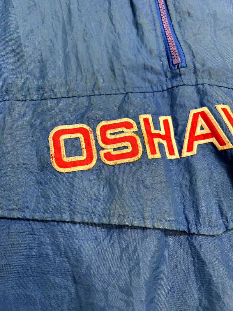 Vintage 80s Oshawa Generals OHL Starter 1/2 Zip Insulated Jacket Size Large