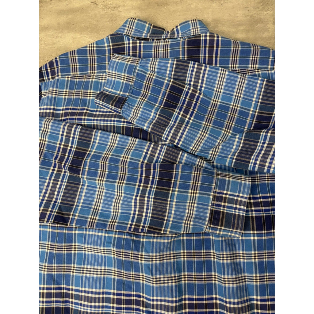 Vintage Polo Ralph Lauren Embroidered Pony Plaid Button Up Shirt Size XL