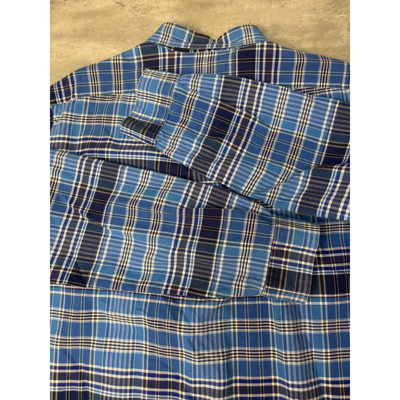 Vintage Polo Ralph Lauren Embroidered Pony Plaid Button Up Shirt Size XL