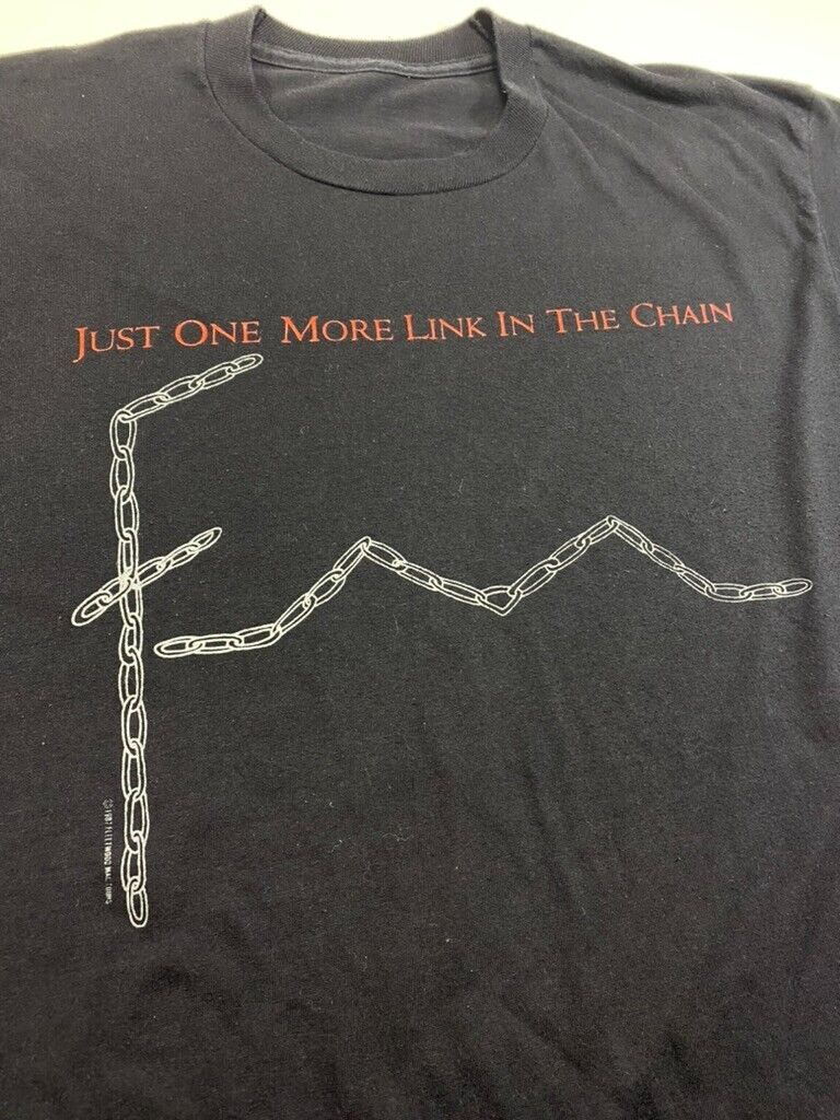 Vintage 1987 Fleetwood Mac Just One More Link In The Chain Music T-Shirt Large