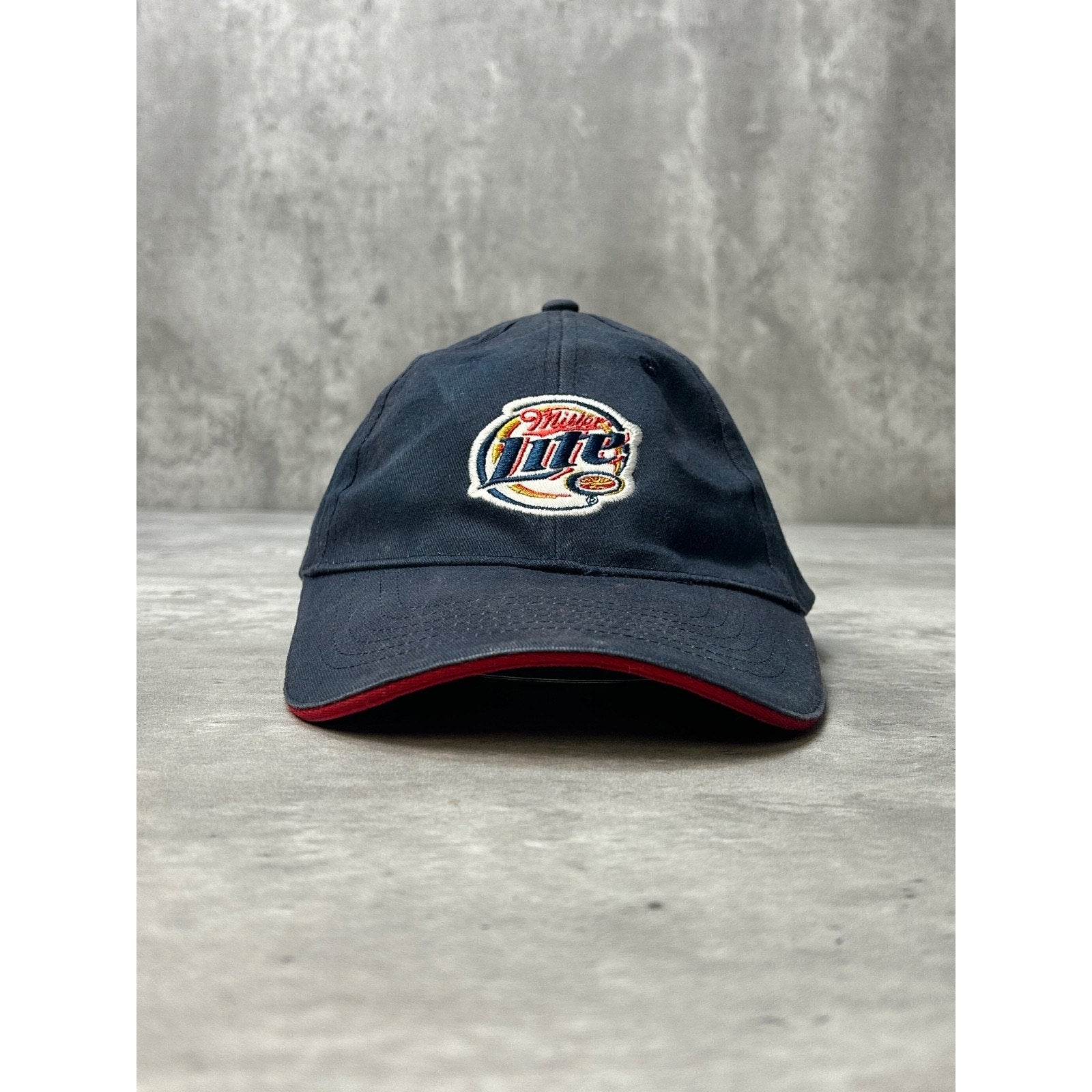 Vintage Miller Lite Embroidered Logo Beer Promo Strapback Hat OSFA