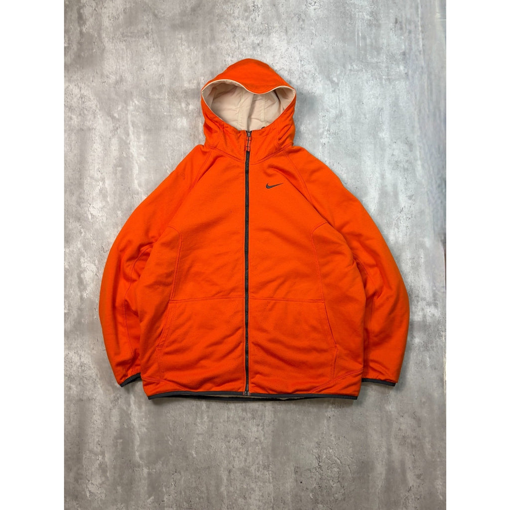 Vintage 2000s Nike Embroidered Swoosh Hooded Reversible Jacket Size 2XL