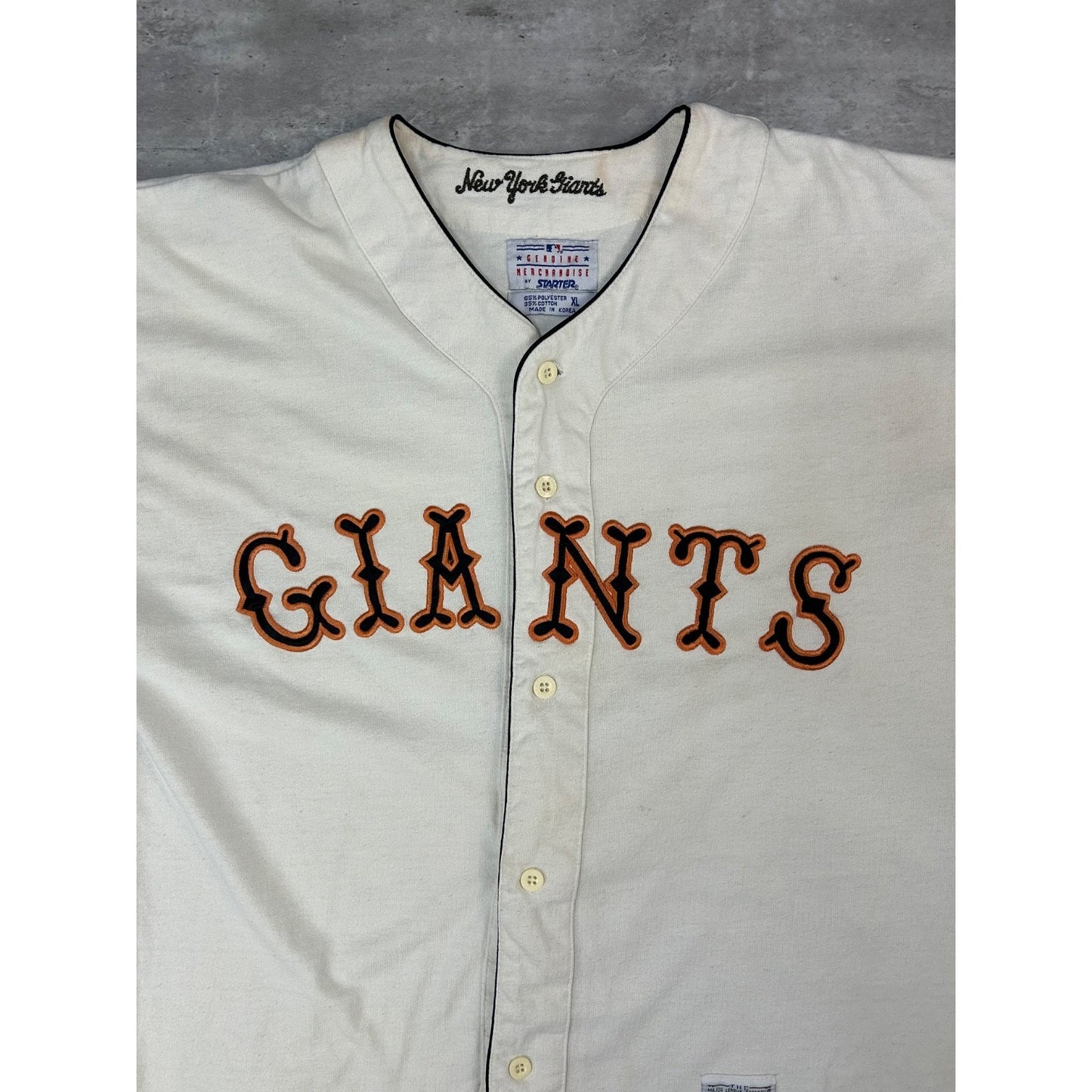 Vintage 90s San Fransisco Giants MLB Stitched Starter Baseball Jersey Size XL