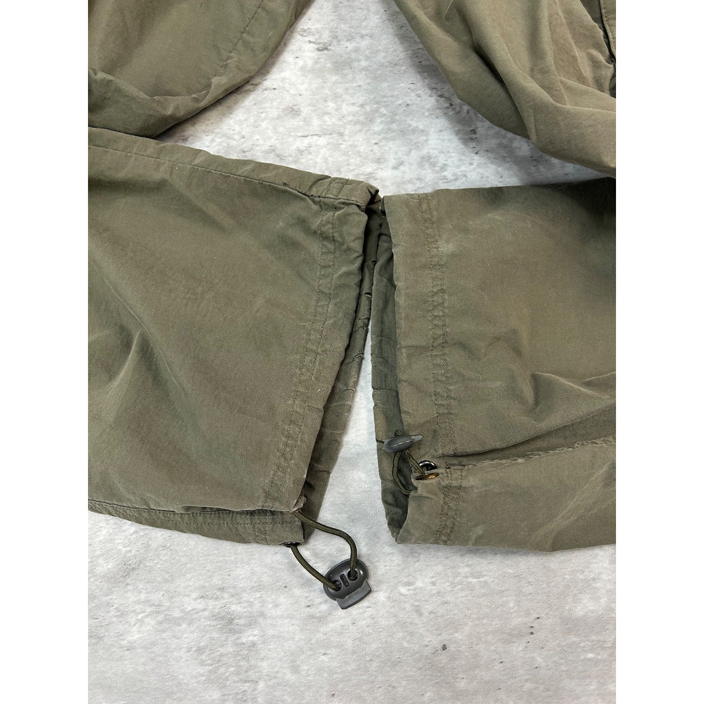 Vintage Y2K Carbon Nylon Utility Cargo Track Pants Size 29