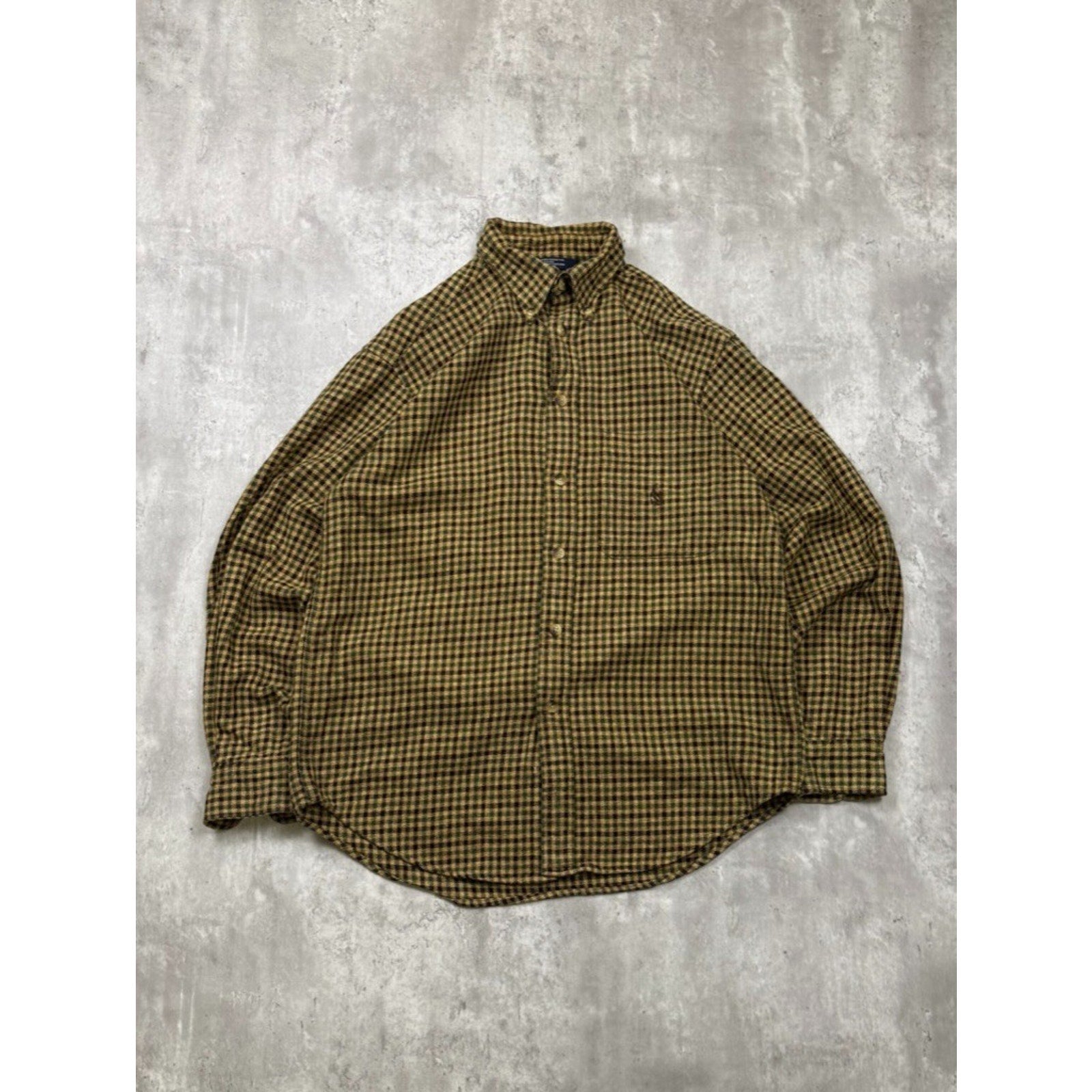 Vintage Nautica Embroidered Logo Long Sleeve Plaid Button Up Shirt Size Medium