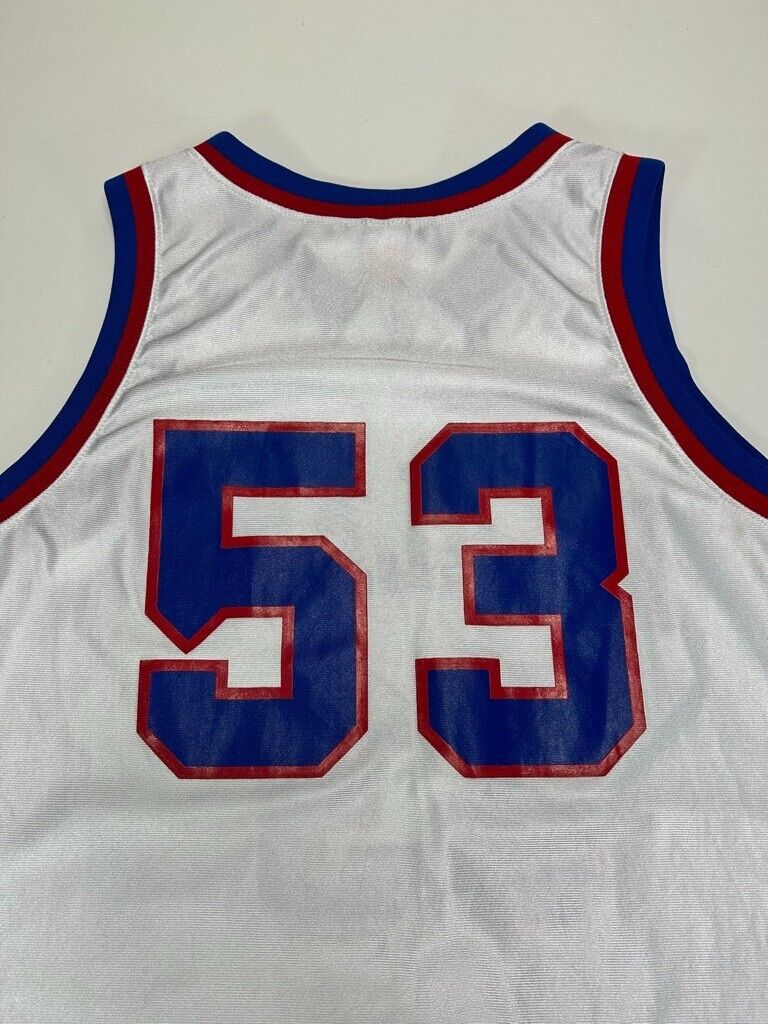 Vintage Richland #53 Collegiate Stitched Basketball Jersey Size XL White