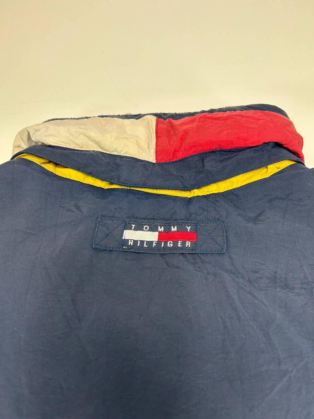 Vintage Tommy Hilfiger Insulated Full Zip Embroidered Down Jacket Size Large