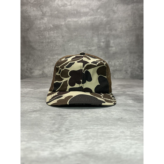 Vintage 80s/90s Duck Camo Hunting Trucker Snapback Hat OSFA