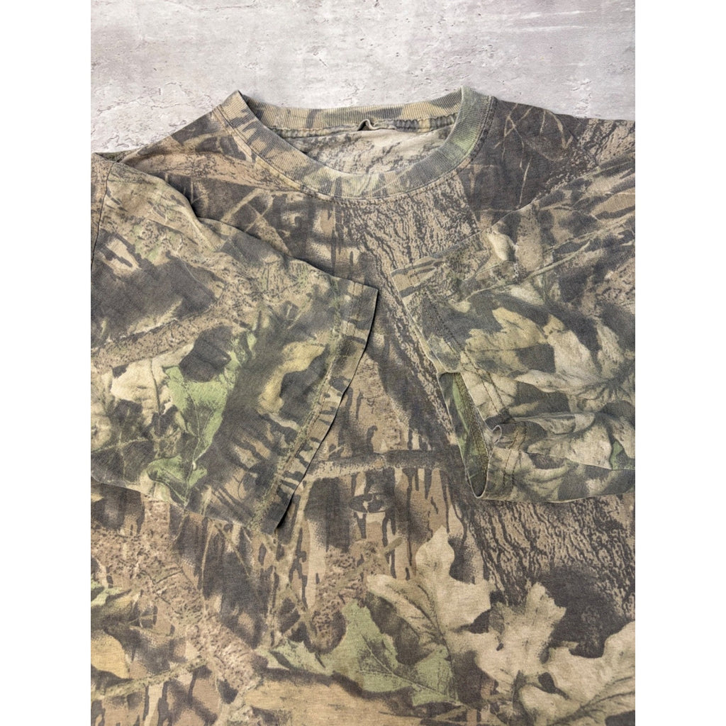 Vintage Mossy Oak Break Up Camo Hunting T-Shirt Size XL