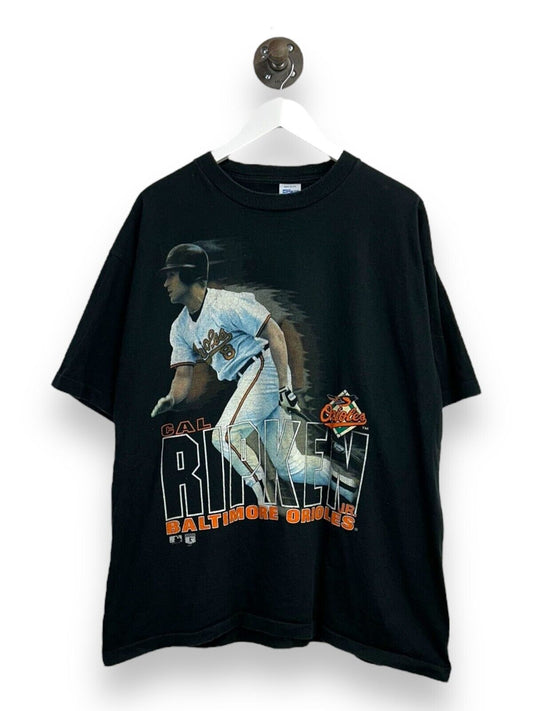 Vintage 90s Cal Ripken #8 Baltimore Orioles MLB Player Graphic T-Shirt Size XL