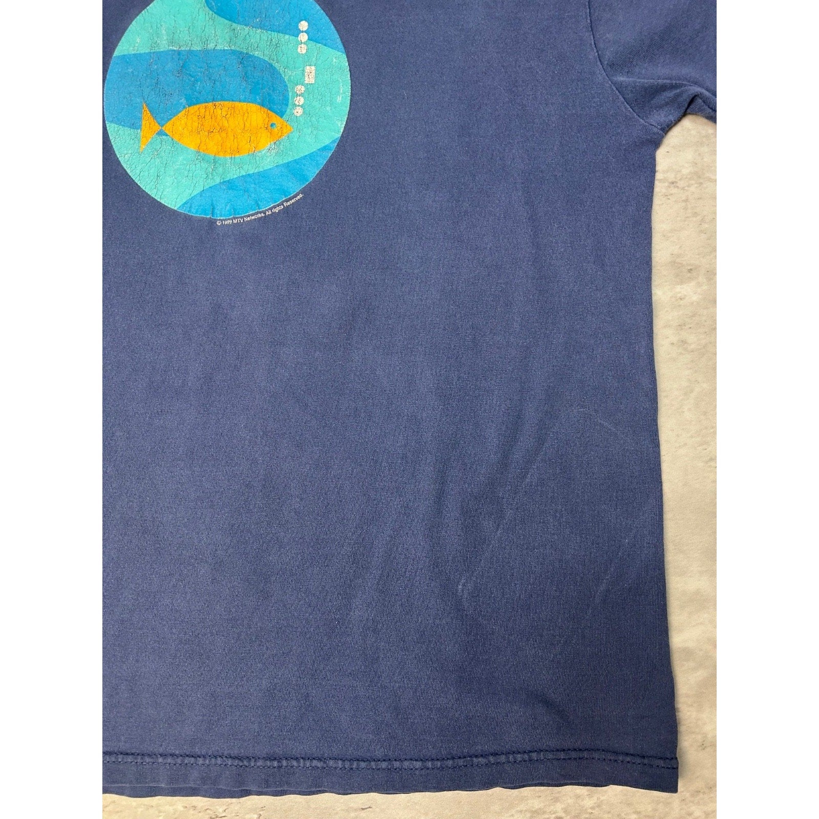 Vintage 1999 MTV Spring Break Fish Graphic TV Show T-Shirt Size Large
