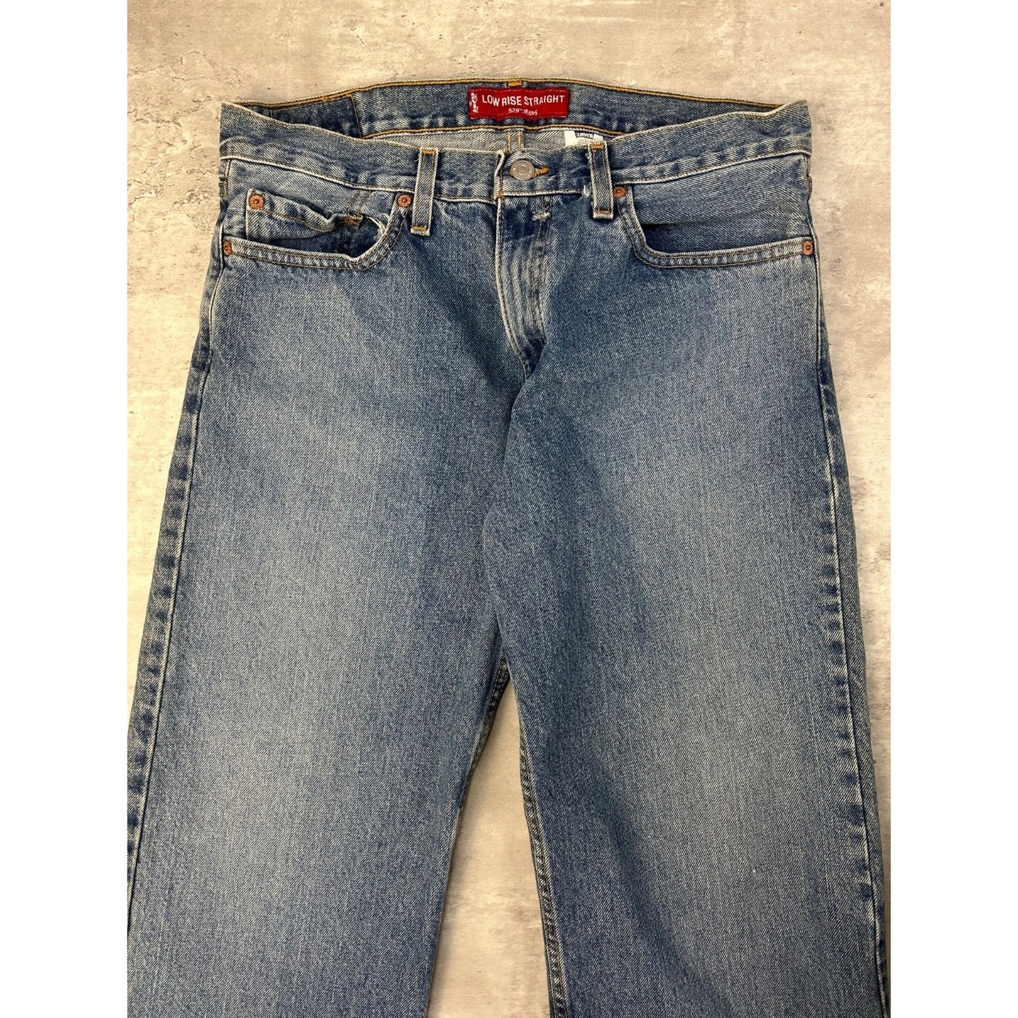 Vintage Levis 529 Red Tab Low Rise Straight Medium Wash Denim Pants Size 33
