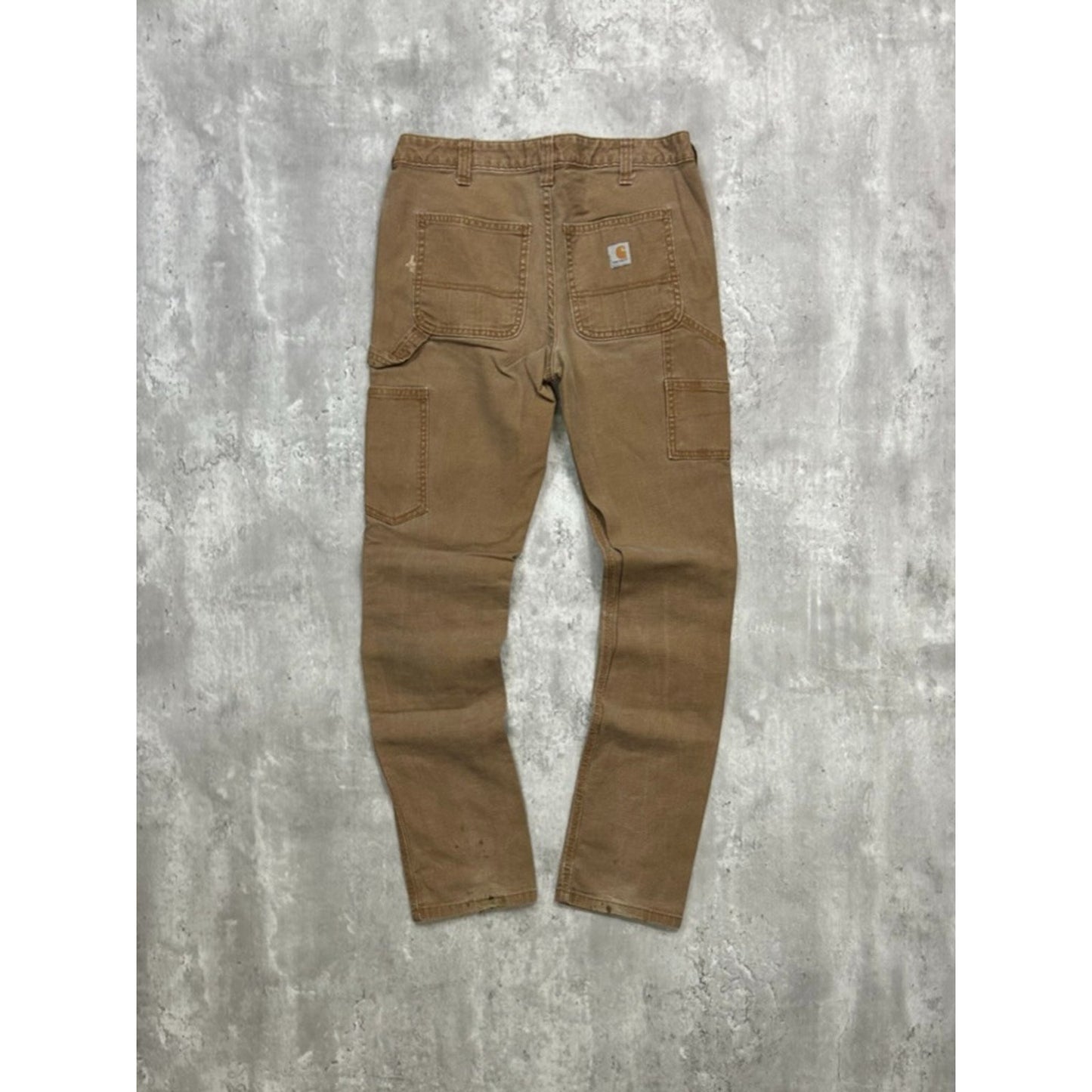 Carhartt Womens Slim Fit Canvas Workwear Double Knee Carpenter Pants Sz 30 Beige