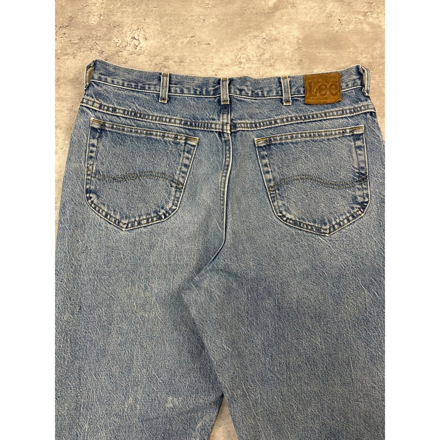 Vintage 90s Lee Regular Fit Light Wash Denim Pants Size 37 Blue