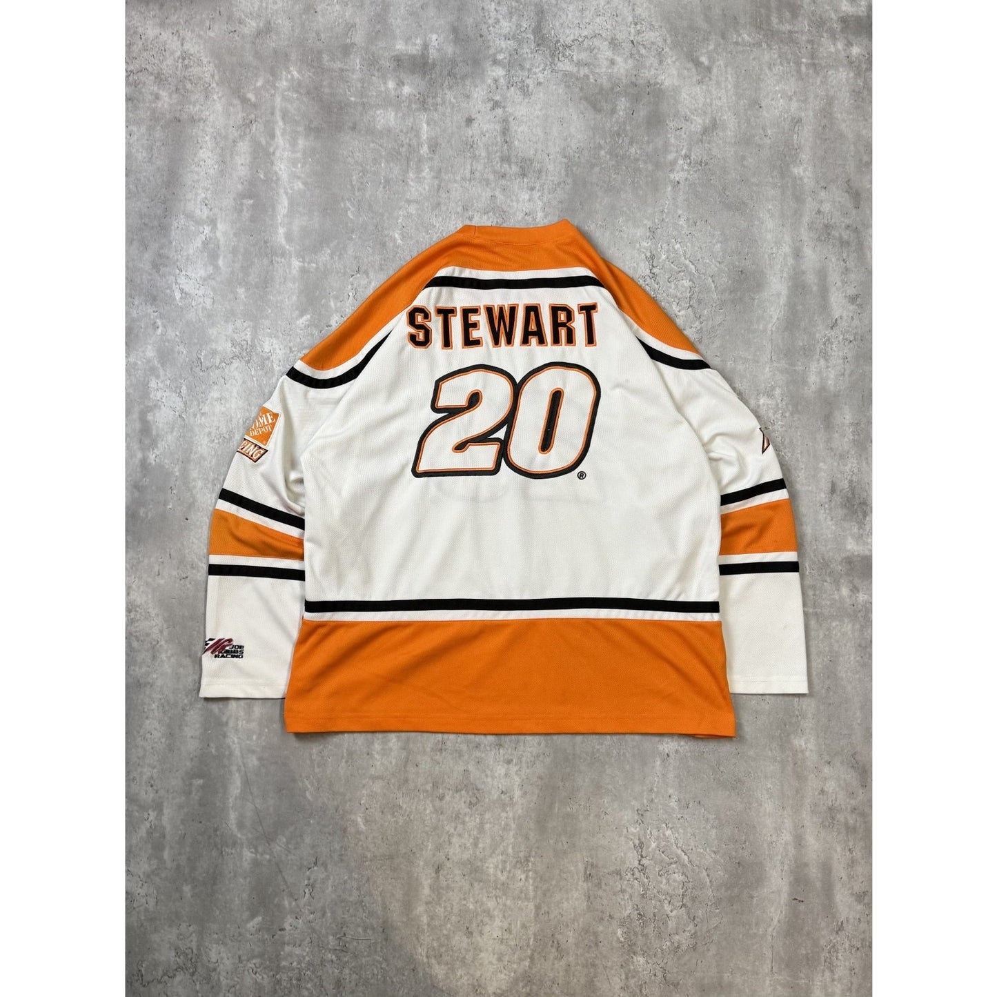 Vintage Tony Stewart #20 Home Depot Racing Nascar Hockey Jersey Size XL