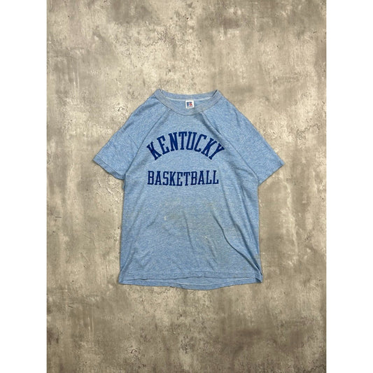 Vintage 80s Kentucky Wildcats NCAA Basketball Spellout Graphic T-Shirt Sz Large