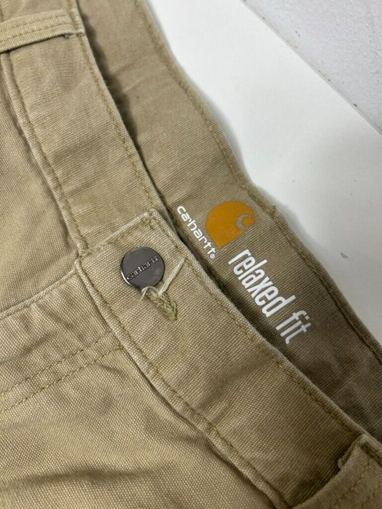 Carhartt Insulated Canvas Five Pocket Workwear Pants Size 36 Beige