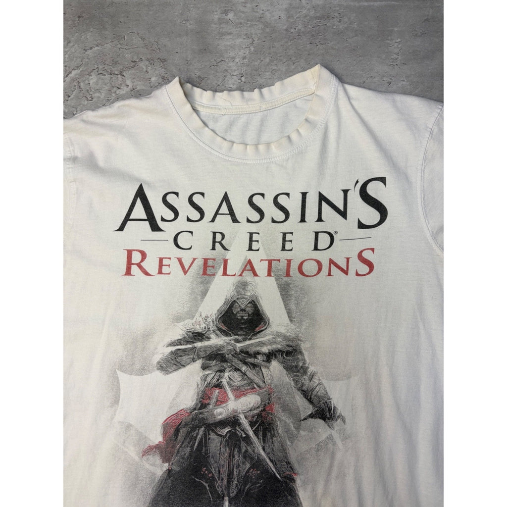 Assassins Creed Revelations Video Game Promo White Graphic T-Shirt Size Large