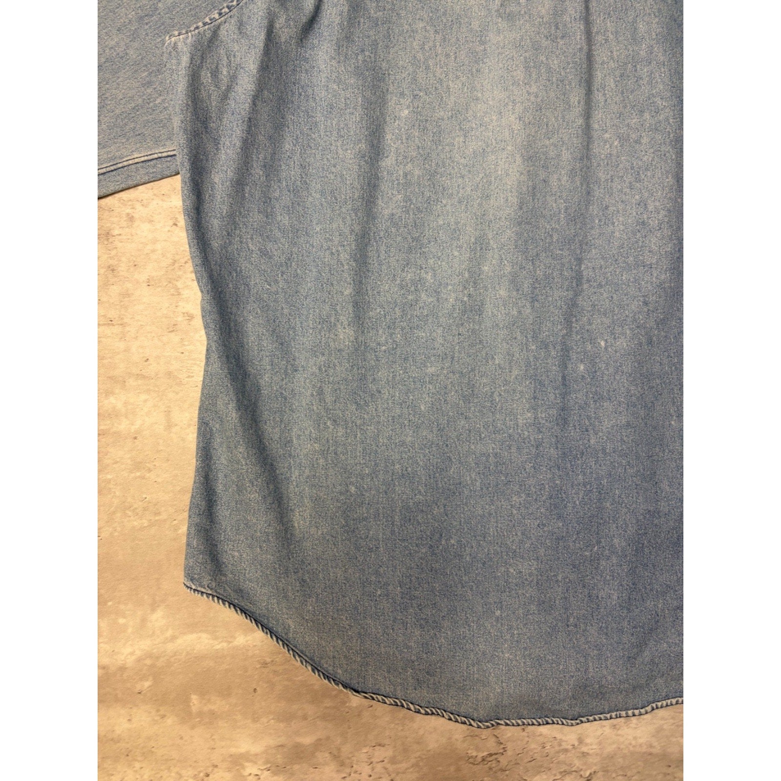 Vintage Polo Ralphh Lauren Embroidered Pony Light Wash Button Up Shirt Size XL