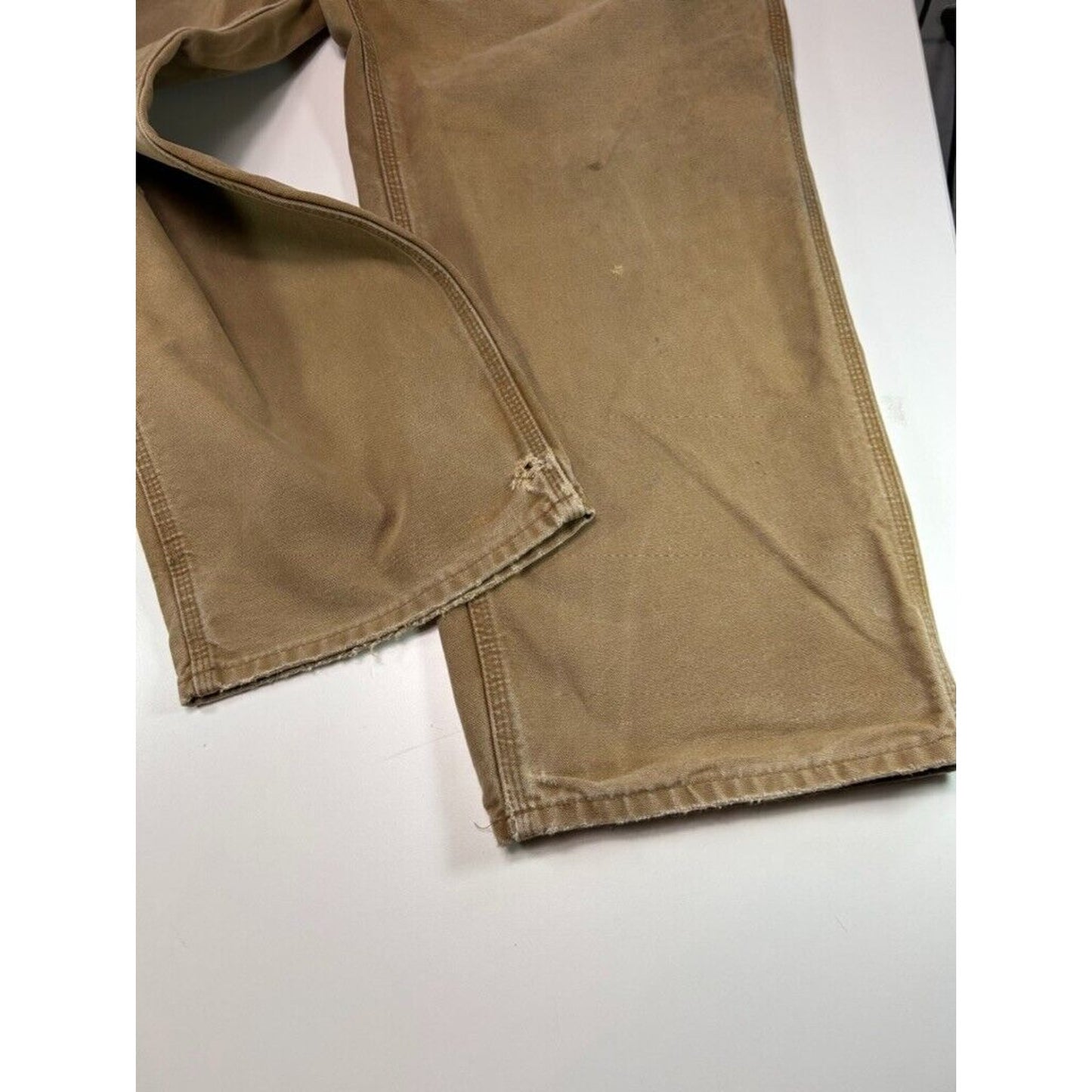 Vintage Carhartt Dungaree Fit Canvas Workwear Carpenter Pants Size 34 B11 BRN